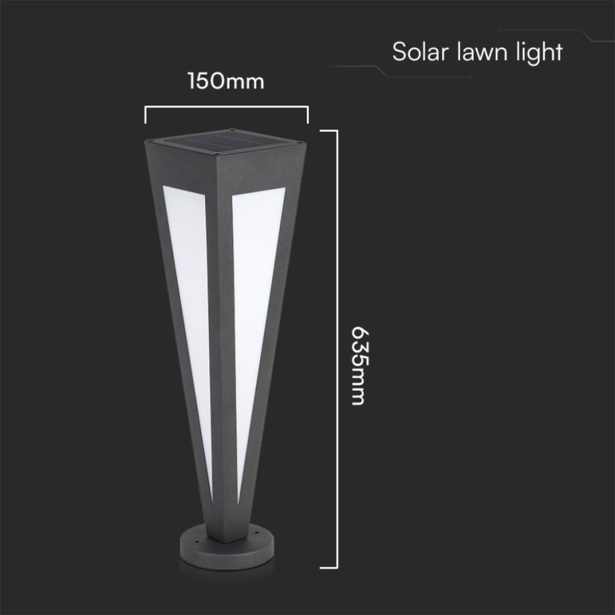 LED Päikesepaneeliga valgusti LED/2W/3,7V IP65 3000K 2600 mAh must + kaugjuhtimispult