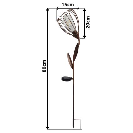 LED Päikesepaneeliga valgusti LILLY 1xE27/1,2V IP44