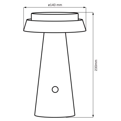 LED Hämardatav puutetundlik päikesepaneeliga lamp MARAKESZ LED/3,7V USB 3600 mAh 1800/2700/3000K IP54 hall