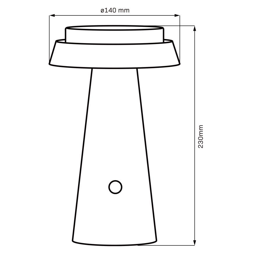 LED Hämardatav puutetundlik päikesepaneeliga lamp MARAKESZ LED/3,7V USB 3600 mAh 1800/2700/3000K IP54 hall