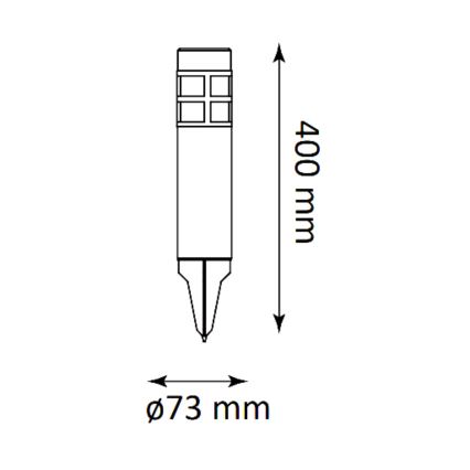 LED Päikesepaneeliga valgusti MARK LED/1,2V 200 mAh IP44