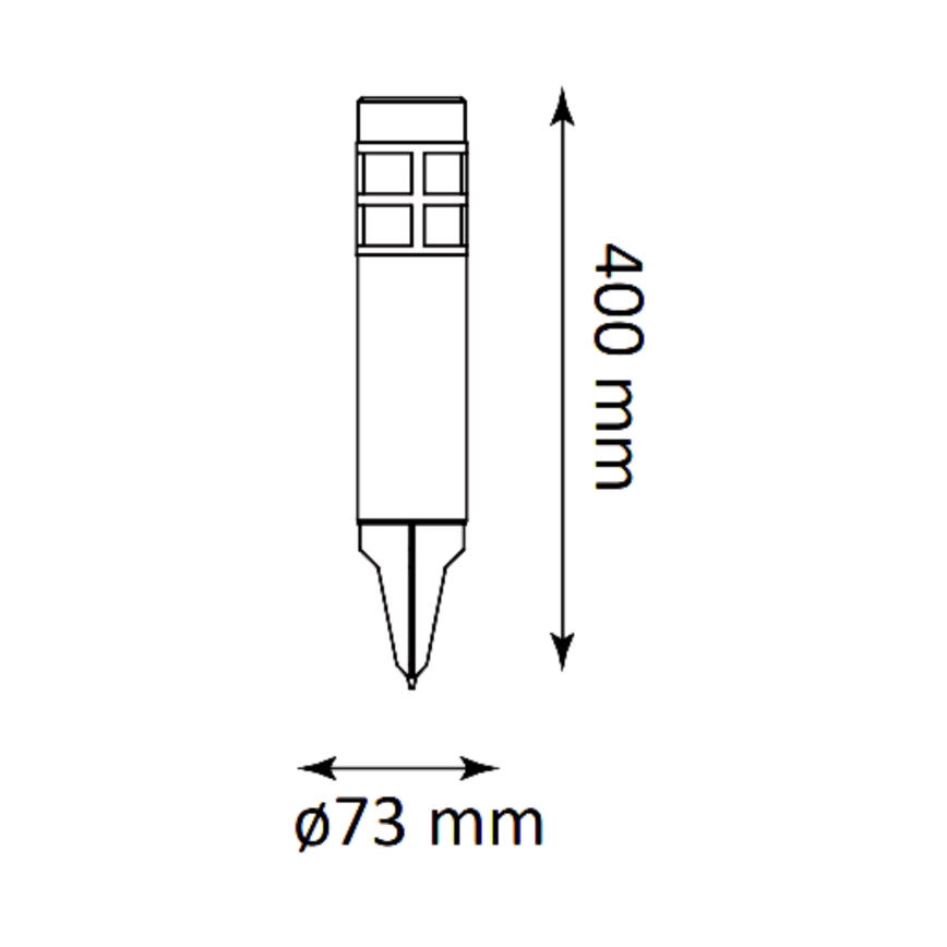 LED Päikesepaneeliga valgusti MARK LED/1,2V 200 mAh IP44