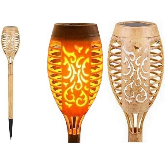 LED Päikesepaneeliga valgusti MINISPARK BAMBOO LED/1,8W/5,5V IP44 beež
