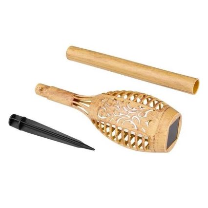 LED Päikesepaneeliga valgusti MINISPARK BAMBOO LED/1,8W/5,5V IP44 beež