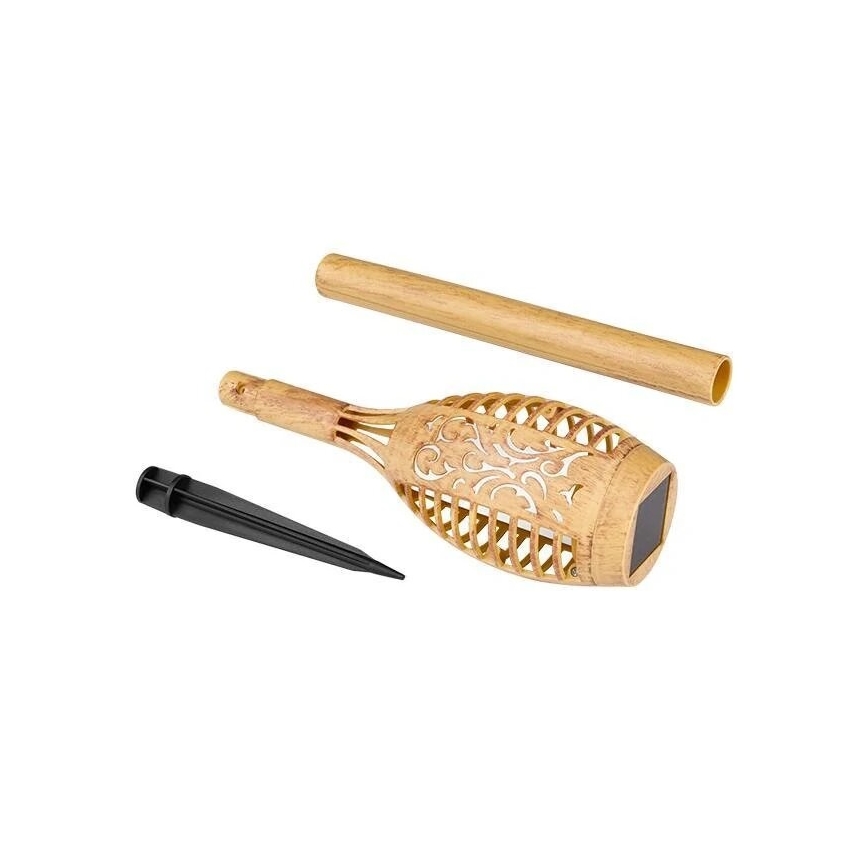 LED Päikesepaneeliga valgusti MINISPARK BAMBOO LED/1,8W/5,5V IP44 beež