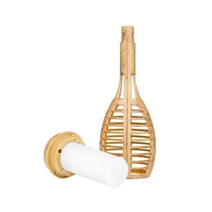 LED Päikesepaneeliga valgusti MINISPARK BAMBOO LED/1,8W/5,5V IP44 beež
