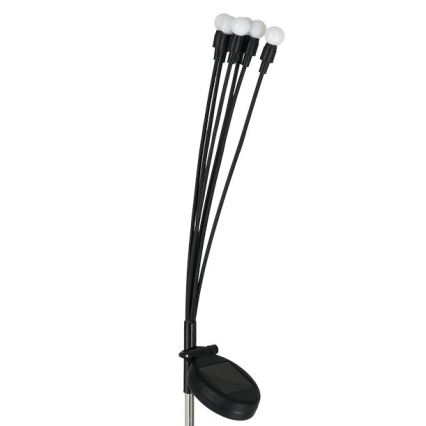 LED Päikesepaneeliga valgusti MULTI LED/0,06W/1,2V 150 mAh IP44 must