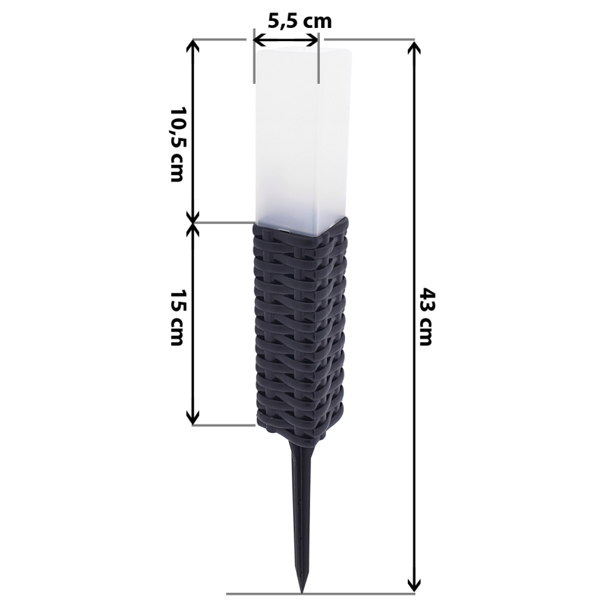 LED Päikesepaneeliga valgusti RABBIA LED/1,2V 300 mAh IP44