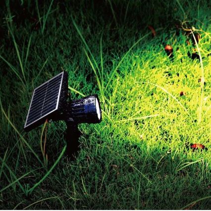 LED Päikesepaneeliga valgusti SPIKE LED/2W/5,5V IP65 3000K 1200 mAh