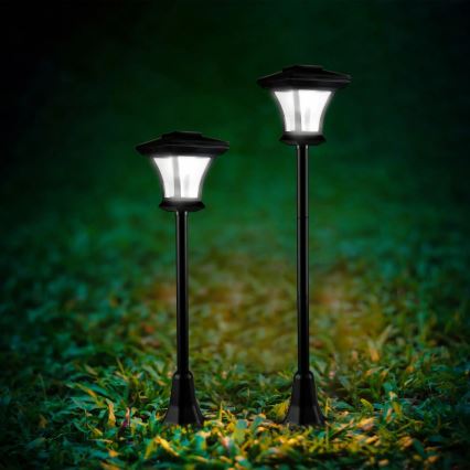 LED Päikesepaneeliga valgusti TIRANA LED/1,6W/1,2V 600 mAh IP44 must
