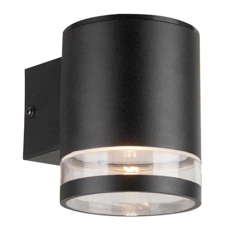 LED Päikesepaneeliga väli seinavalgusti anduriga LED/1W/3,7V 3000K IP54 must