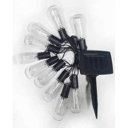 LED Päikesepaneeliga väli valguskett 10xLED/1,2V 300 mAh 2,2 m IP44