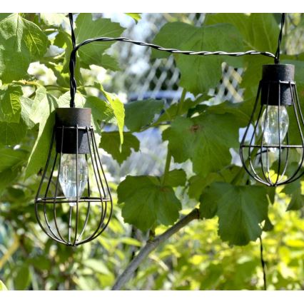 LED Päikesepaneeliga väli valguskett 10xLED/1,2V 300 mAh 3,8 m IP44