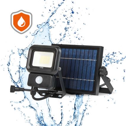LED Päikesepaneeliga väliprožektor anduriga LED/10W/3,7V 6500K IP65 2200 mAh