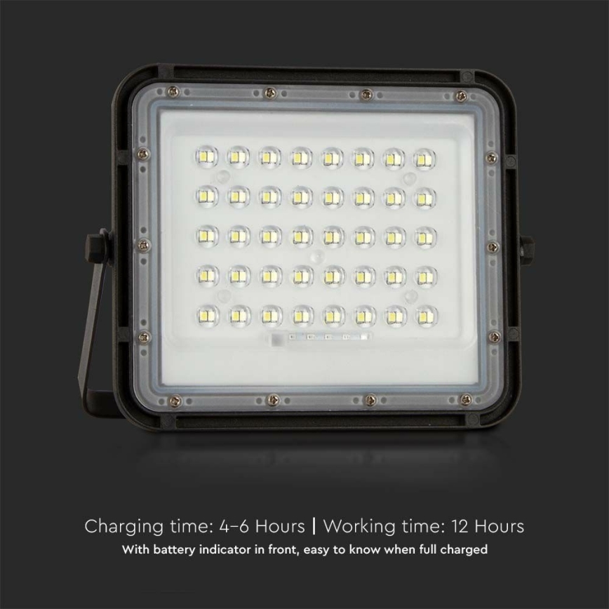 LED Väli Hämardatav päikesepaneeliga prožektor LED/10W/3,2V IP65 4000K 6000 mAh must + kaugjuhtimispult