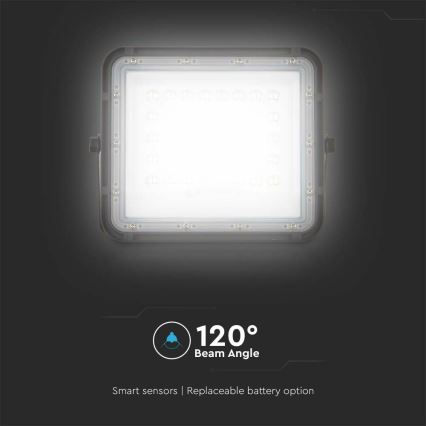 LED Väli Hämardatav päikesepaneeliga prožektor LED/10W/3,2V IP65 4000K 6000 mAh must + kaugjuhtimispult