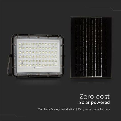 LED Väli Hämardatav päikesepaneeliga prožektor LED/15W/3,2V IP65 4000K 12000 mAh must + kaugjuhtimispult