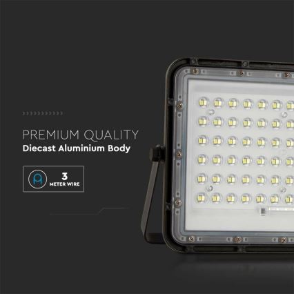 LED Väli Hämardatav päikesepaneeliga prožektor LED/15W/3,2V IP65 4000K 12000 mAh must + kaugjuhtimispult