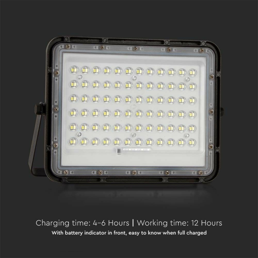 LED Väli Hämardatav päikesepaneeliga prožektor LED/15W/3,2V IP65 4000K 12000 mAh must + kaugjuhtimispult