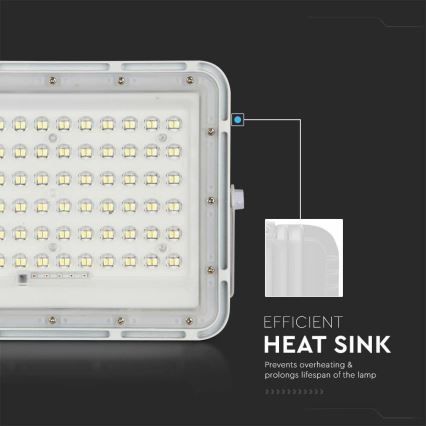 LED Väli Hämardatav päikesepaneeliga prožektor LED/15W/3,2V IP65 4000K 12000 mAh valge + kaugjuhtimispult