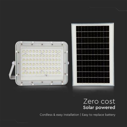 LED Väli Hämardatav päikesepaneeliga prožektor LED/15W/3,2V IP65 4000K 12000 mAh valge + kaugjuhtimispult