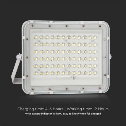 LED Väli Hämardatav päikesepaneeliga prožektor LED/15W/3,2V IP65 4000K 12000 mAh valge + kaugjuhtimispult