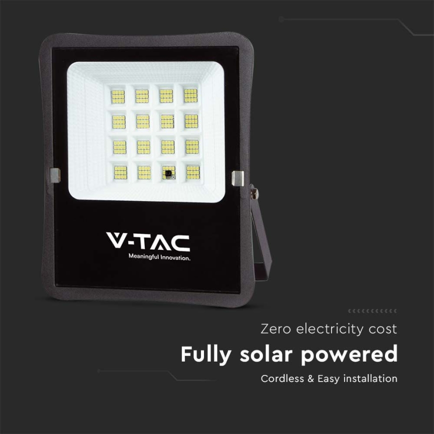 LED Päikesepaneeliga väliprožektor LED/16W/3,2V 4000K IP65 15000 mAh + kaugjuhtimispult