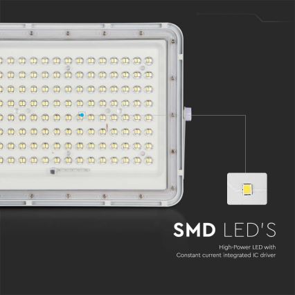 LED Päikesepaneeliga väliprožektor LED/20W/3,2V 4000K valge IP65 + kaugjuhtimispult