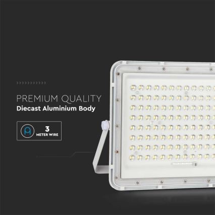 LED Päikesepaneeliga väliprožektor LED/20W/3,2V 4000K valge IP65 + kaugjuhtimispult