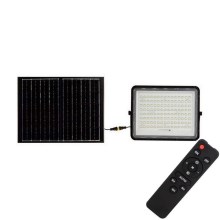 LED Päikesepaneeliga väliprožektor LED/20W/3,2V 6400K must IP65 + kaugjuhtimispult