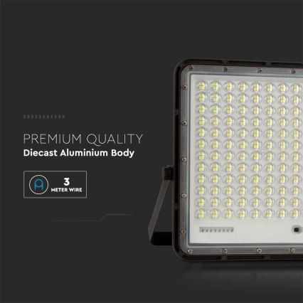 LED Päikesepaneeliga väliprožektor LED/30W/3,2V 4000K must IP65 + kaugjuhtimispult