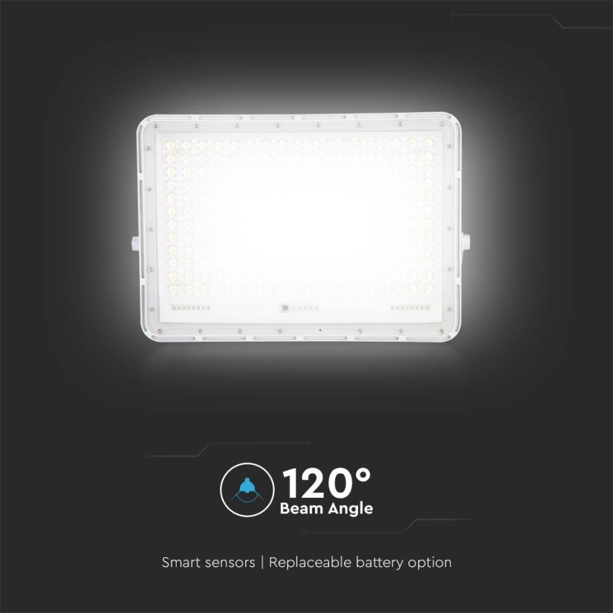 LED Päikesepaneeliga väliprožektor LED/30W/3,2V 4000K valge IP65 + kaugjuhtimispult
