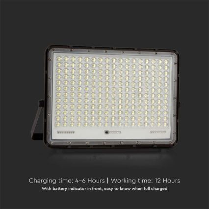 LED Päikesepaneeliga väliprožektor LED/30W/3,2V 6400K must IP65 + kaugjuhtimispult