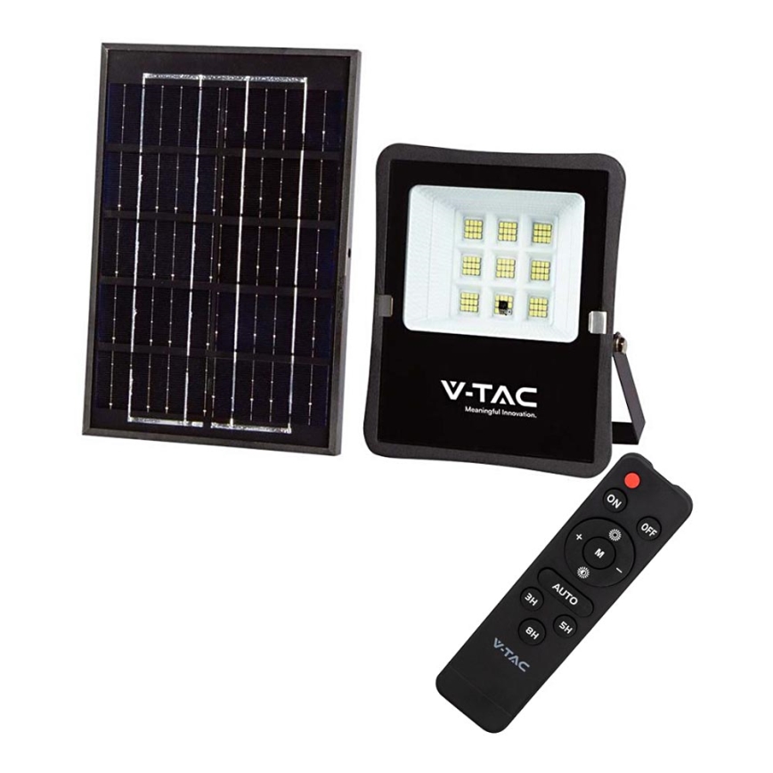 LED Päikesepaneeliga väliprožektor LED/6W/3,2V 4000K IP65 5000 mAh + kaugjuhtimispult