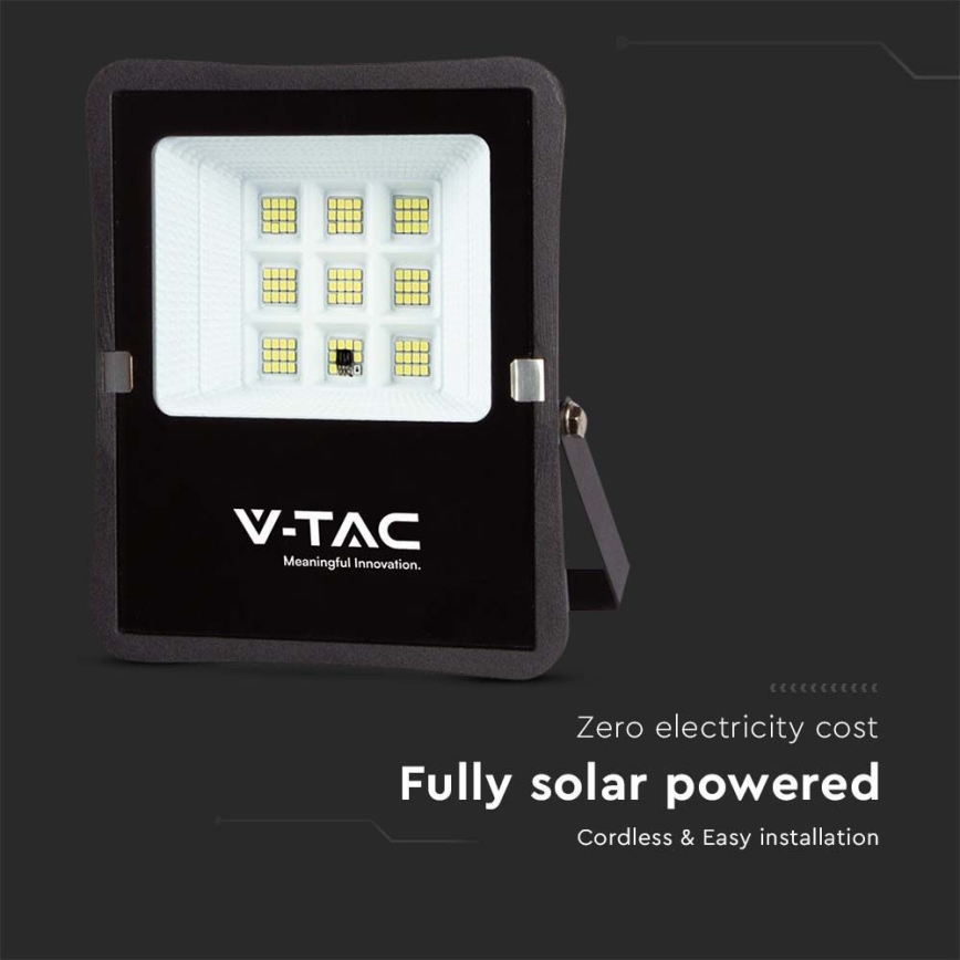 LED Päikesepaneeliga väliprožektor LED/6W/3,2V 4000K IP65 5000 mAh + kaugjuhtimispult