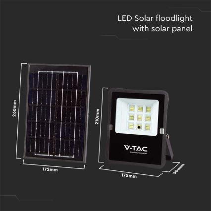LED Päikesepaneeliga väliprožektor LED/6W/3,2V 4000K IP65 5000 mAh + kaugjuhtimispult
