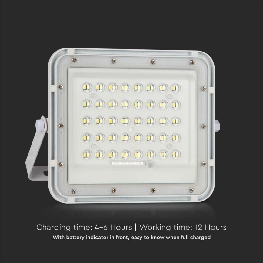 LED Väli Hämardatav päikesepaneeliga prožektor LED/6W/3,2V IP65 6400K 5000 mAh valge + kaugjuhtimispult