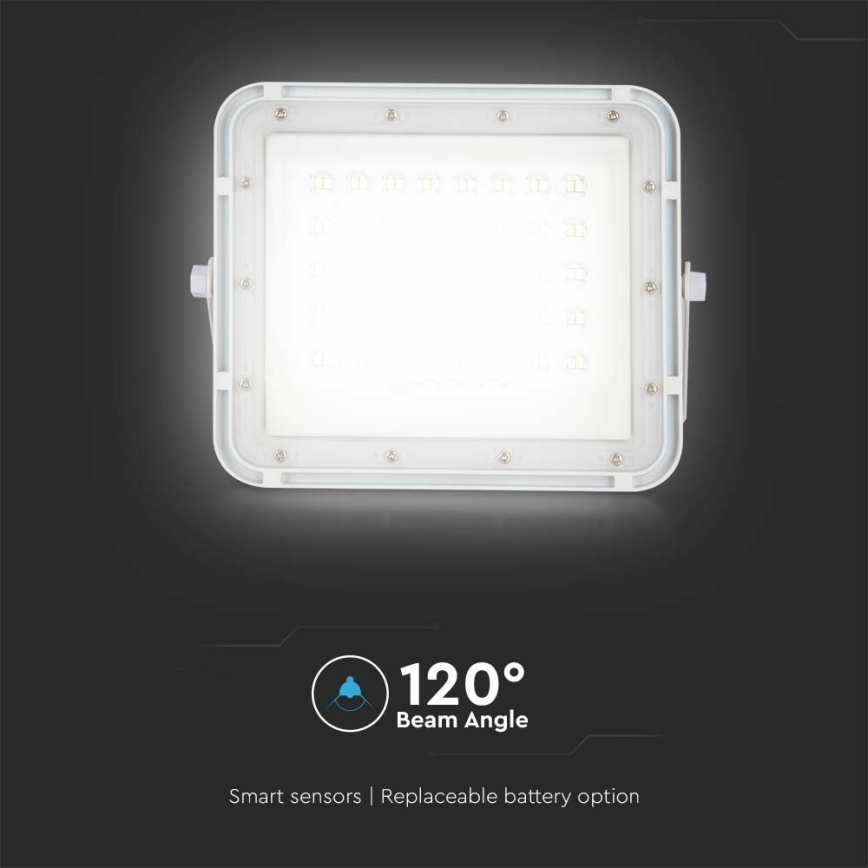 LED Väli Hämardatav päikesepaneeliga prožektor LED/6W/3,2V IP65 6400K 5000 mAh valge + kaugjuhtimispult