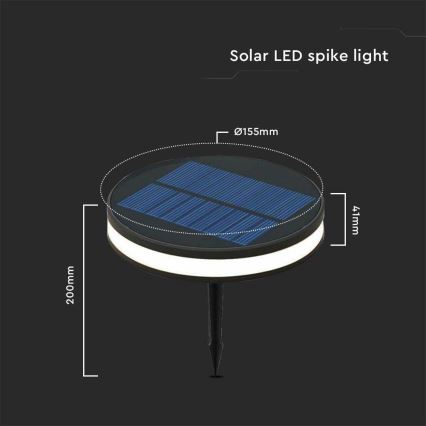 LED Päikesepaneeliga välivalgusti LED/1,8W/3,7V IP54 3000K 1800 mAh