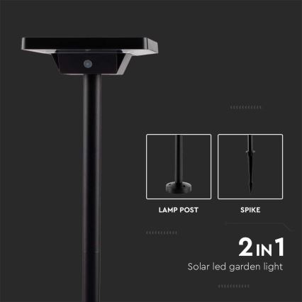 LED Päikesepaneeliga välivalgusti 2in1 LED/2W/3,7V IP65 3000/4000/6500K 2600 mAh