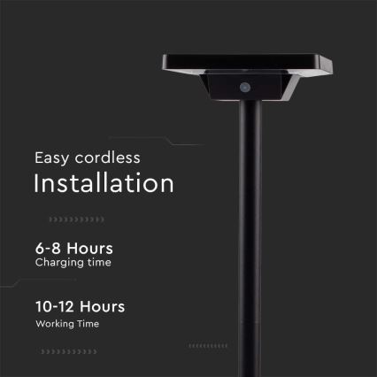 LED Päikesepaneeliga välivalgusti 2in1 LED/2W/3,7V IP65 3000/4000/6500K 2600 mAh