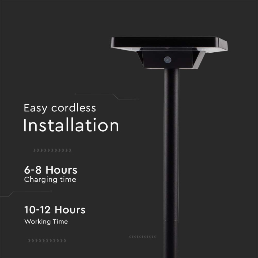 LED Päikesepaneeliga välivalgusti 2in1 LED/2W/3,7V IP65 3000/4000/6500K 2600 mAh