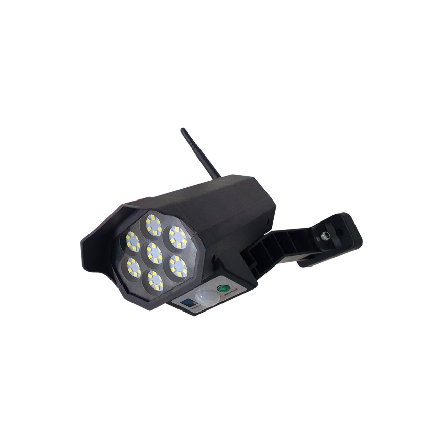LED Päikesepaneeliga võlts turvakaameraga anduriga LED/3,7V 1200 mAh IP44 must + kaugjuhtimispult