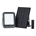 LED päikesepeegel LED/10W/3,7V IP65 4000K 8000 mAh must + kaugjuhtimispult