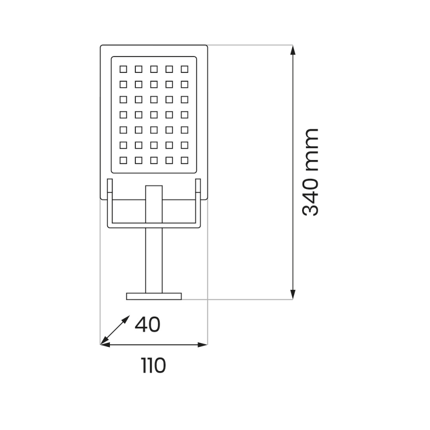 LED päikesereflektor anduriga ADIK LED/1,2W/3,7V 1200 mAh 6500K IP44