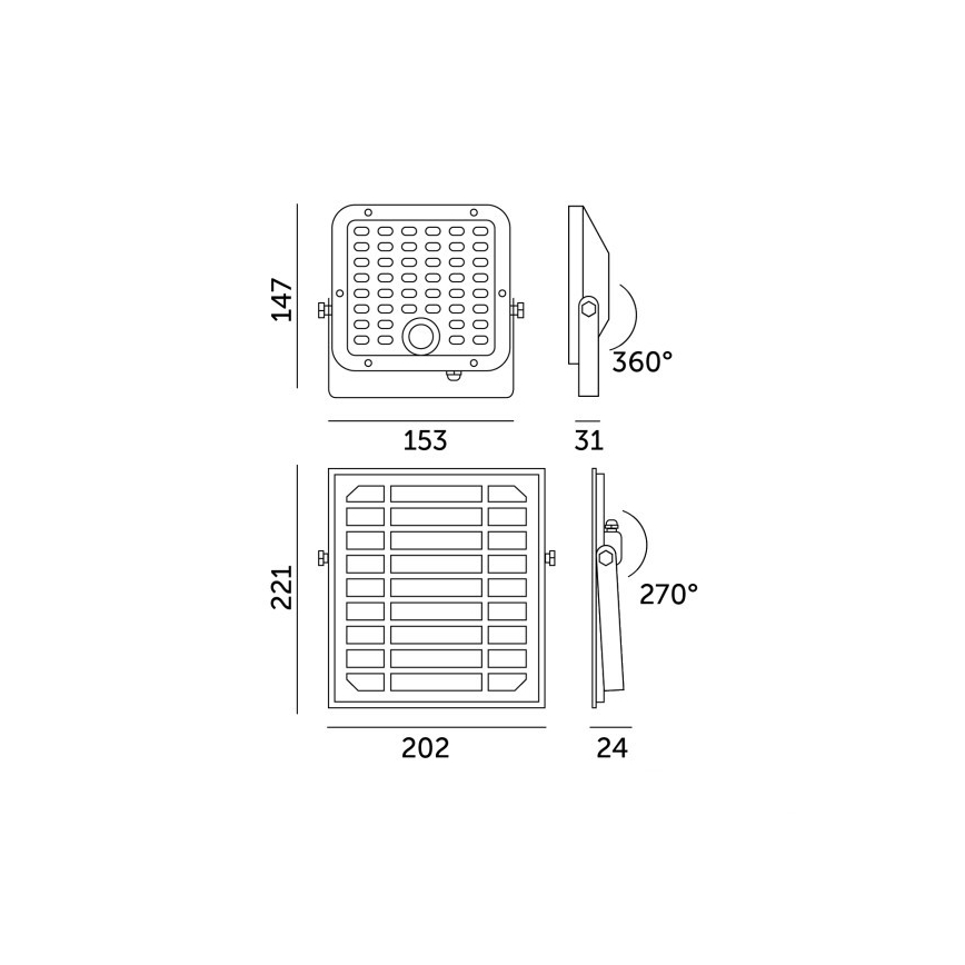 Hämardatav päikesega töötav LED-prožektor anduriga LED/10W/3,7V 3000/4000K IP65 3600 mAh + kaugjuhtimispult