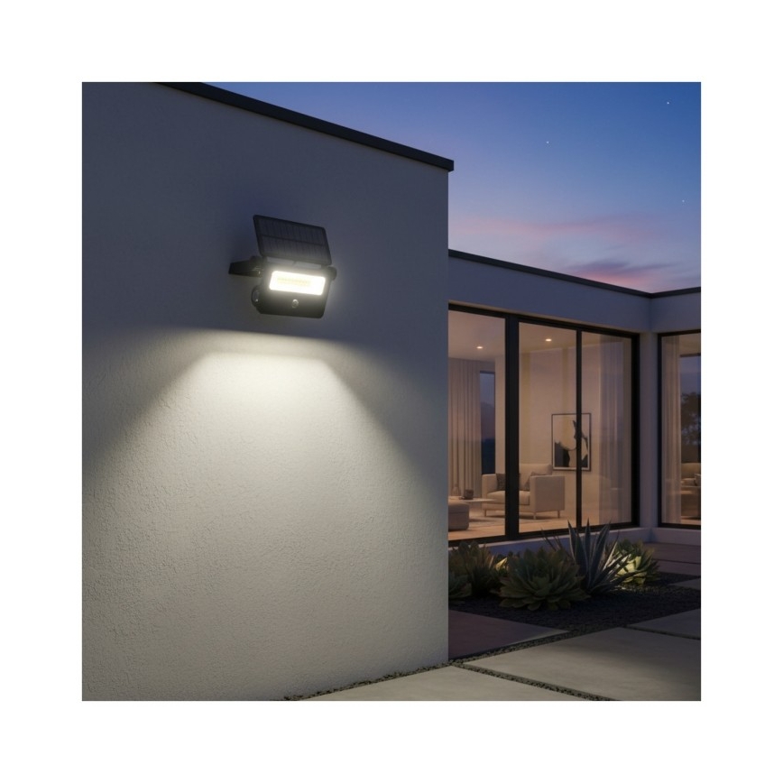 LED päikesereflektor anduriga NCS G2 LED/20W/3,7V 3000/4000/6500K IP54 2600 mAh
