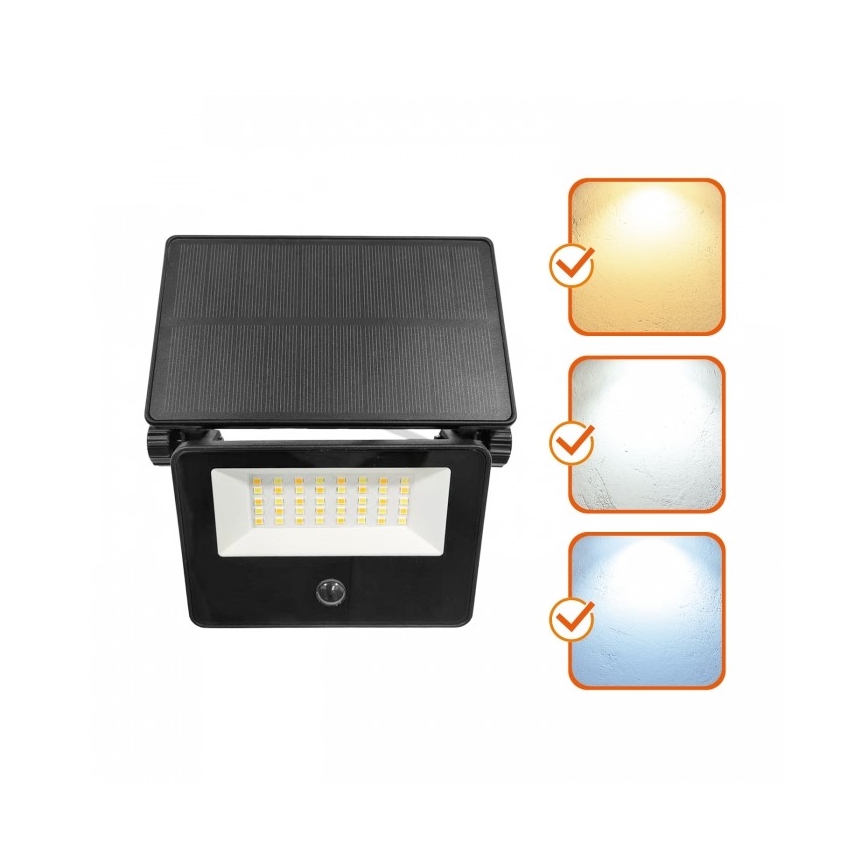 LED päikesereflektor anduriga NCS G2 LED/20W/3,7V 3000/4000/6500K IP54 2600 mAh