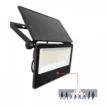 LED päikese-reflektor liikumisanduriga NCS G2 LED/30W/3,7V 3000/4000/6500K IP54 5200 mAh