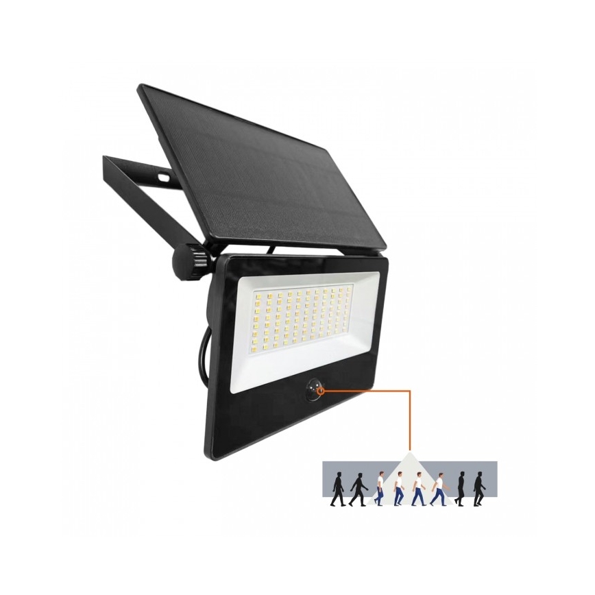 LED päikese-reflektor liikumisanduriga NCS G2 LED/30W/3,7V 3000/4000/6500K IP54 5200 mAh